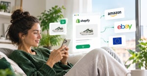 woman-shopping-from-her-phone-shopify-amazon-ebay-logos